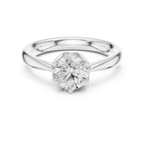 Round Lab Grown Diamond Solitaire Engagement Ring