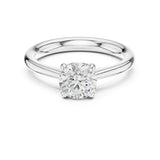 Round Lab Grown Diamond Twisted Engagement Ring
