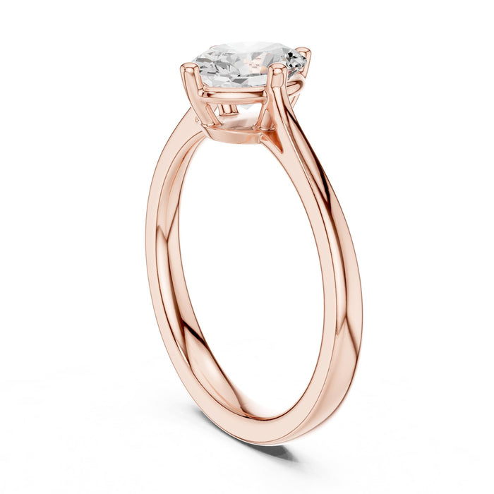 Oval Lab Grown Diamond Solitaire Engagement Ring yellow gold video