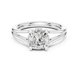 Round Lab Grown Diamond Split-Shank Engagement Ring