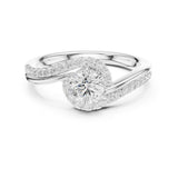 Round Lab Grown Diamond Split-Shank Engagement Ring