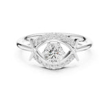 Round Lab Grown Diamond Split-Shank Engagement Ring