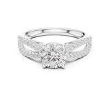 Round Lab Grown Diamond Split-Shank Engagement Ring