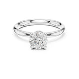 Round Lab Grown Diamond Hidden-Halo Engagement Ring