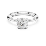 Round Lab Grown Diamond Solitaire Engagement Ring
