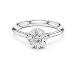 Round Lab Grown Diamond Solitaire Engagement Ring