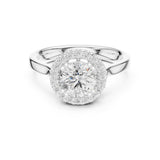 Round Lab Grown Diamond Halo Engagement Ring