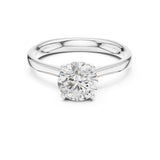 Round Lab Grown Diamond Solitaire Engagement Ring