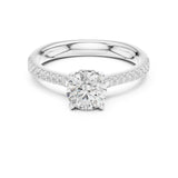 Round Lab Grown Diamond Split-Shank Engagement Ring