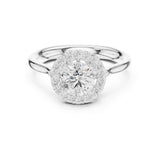Round Lab Grown Diamond Halo Engagement Ring
