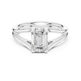 Emerald Lab Grown Diamond Split-Shank Engagement Ring