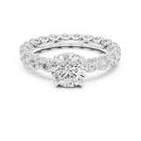 Round Lab Grown Diamond Pave Engagement Ring