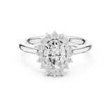 Oval Lab Grown Diamond Halo Engagement Ring