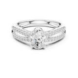 Oval Lab Grown Diamond Split-Shank Engagement Ring