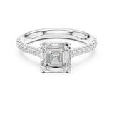 Emerald Lab Grown Diamond Pave Engagement Ring