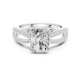 Radiant Lab Grown Diamond Split-Shank Engagement Ring
