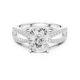 Cushion Lab Grown Diamond Split-Shank Engagement Ring