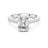 Emerald Lab Grown Diamond Split-Shank Engagement Ring