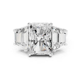 Emerald Lab Grown Diamond Three-Stone Engagement Ring