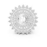 Round Lab Grown Diamond Halo Engagement Ring