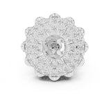 Round Lab Grown Diamond Halo Engagement Ring