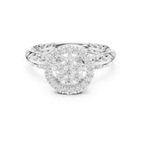 Round Lab Grown Diamond Halo Engagement Ring