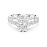 Round Lab Grown Diamond Split-Shank Engagement Ring