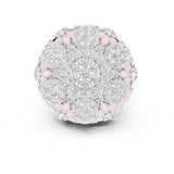 Round Lab Grown Diamond Halo Engagement Ring
