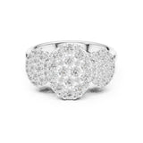 Round  Lab Grown Diamond Cluster Engagement Ring