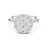 Round Lab Grown Diamond Halo Engagement Ring