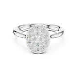 Round Lab Grown Diamond Halo Engagement Ring