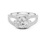 Round Lab Grown Diamond Split-Shank Engagement Ring