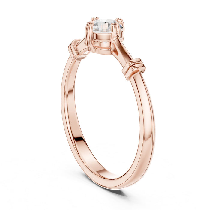 Round Lab Grown Diamond Side-Stone Engagement Ring yellow gold video