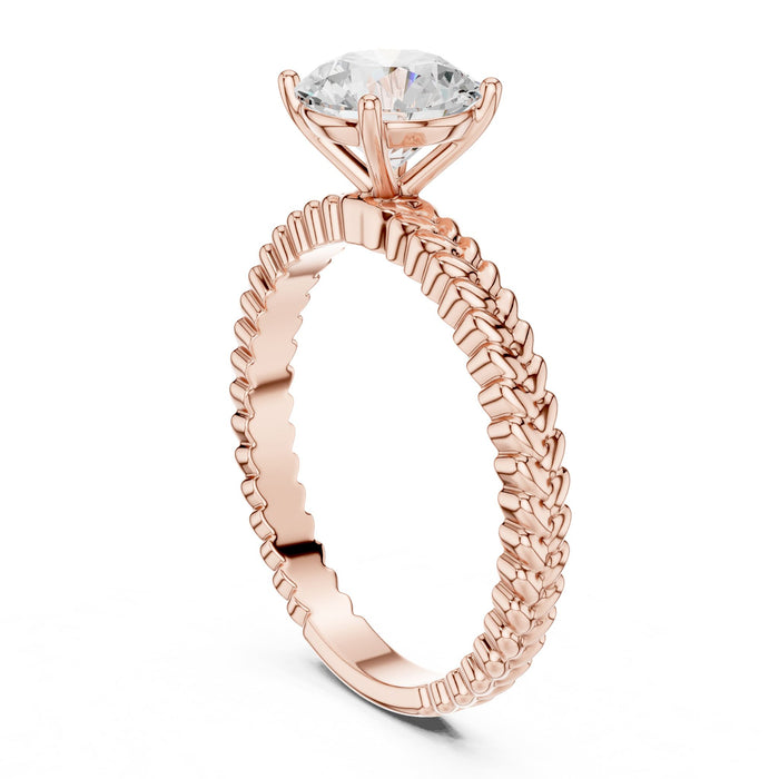 Round Lab Grown Diamond Side-Stone Engagement Ring yellow gold video