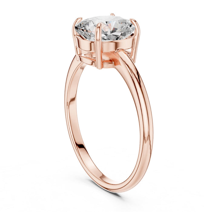 Oval Lab Grown Diamond Solitaire Engagement Ring yellow gold video