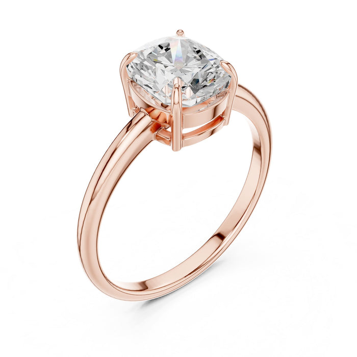 Oval Lab Grown Diamond Solitaire Engagement Ring rose gold video