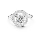 Round Lab Grown Diamond Halo Engagement Ring