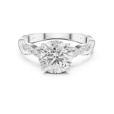 Round Lab Grown Diamond Twisted Engagement Ring