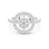 Round Lab Grown Diamond Halo Engagement Ring