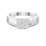 Round Lab Grown Diamond Halo Engagement Ring