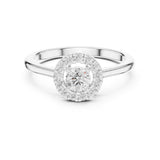 Round Lab Grown Diamond Halo Engagement Ring
