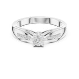 Round Lab Grown Diamond Split-Shank Engagement Ring