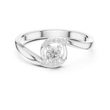 Round Lab Grown Diamond Halo Engagement Ring