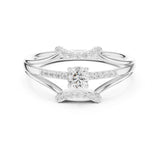 Round Lab Grown Diamond Split-Shank Engagement Ring