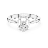Round Lab Grown Diamond Halo Engagement Ring