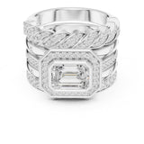 Emerald Lab Grown Diamond Halo Engagement Ring