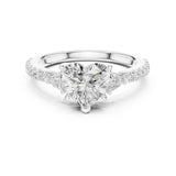 Heart Lab Grown Diamond Three-Stone Engagement Ring