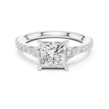 Princess Lab Grown Diamond Three-Stone Engagement Ring