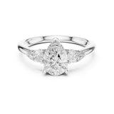 Pear Lab Grown Diamond Three-Stone Engagement Ring