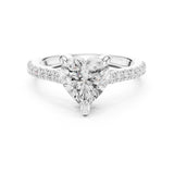 Heart Lab Grown Diamond Side-Stone Engagement Ring